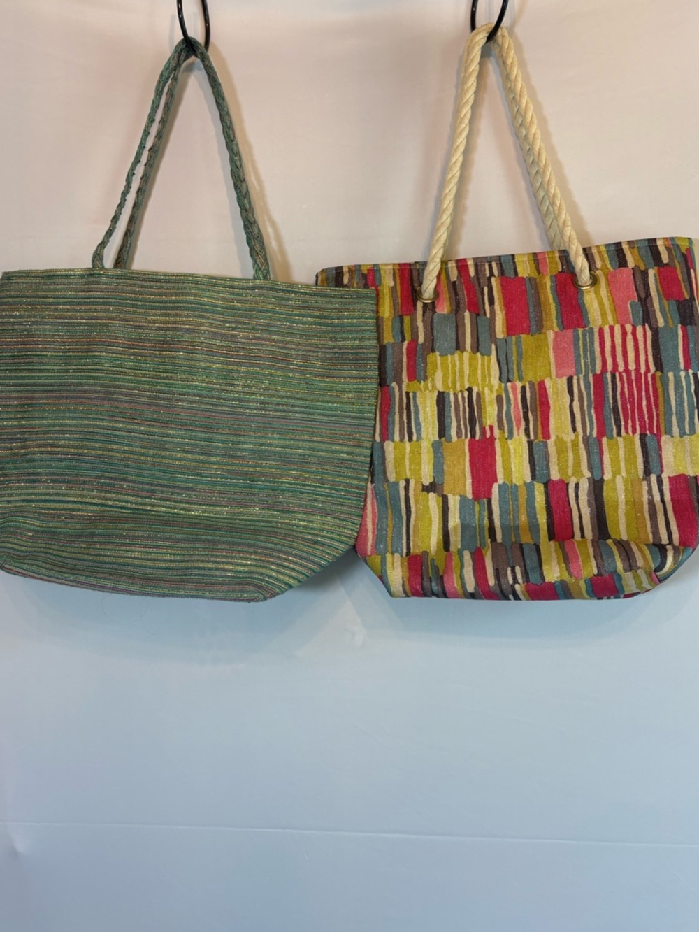 Pair of Sparkly Shopping Totes